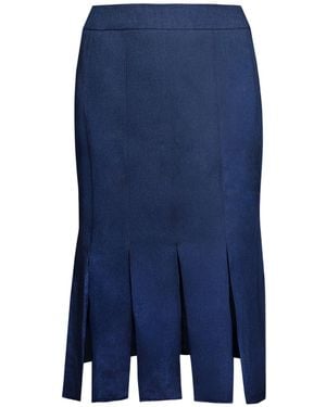 Madebyza Denim Structured Skirt With Architectural Pleats - Blue
