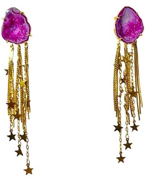 Magpie Rose Stellar Earrings - Pink