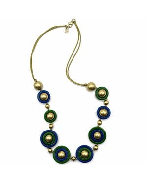 Michael Nash Jewelry Delaney And Two Tone Long Necklace - Green