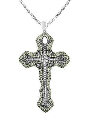 Arte Madrid Cruz Gothic Cross Pendant Necklace - Metallic