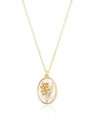 SET & STONES Katrina Birth Flower Necklace - Metallic