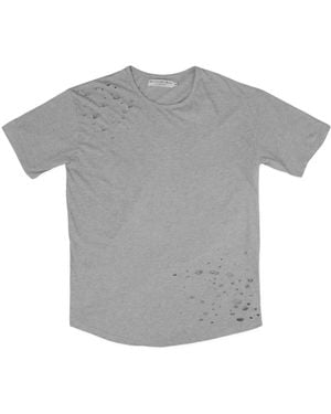 Bradford Row Br Vitals Distressed Scoop T-Shirt - Grey