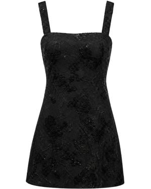 OW Collection Ravina Sequin Mini Dress - Black