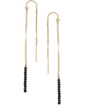 Heather Hawkins Jewelry Extra Tiny Gemstone Threader Earrings - White