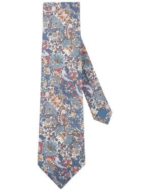 LE COLONEL Liberty Strawberry Thief Tie - Blue