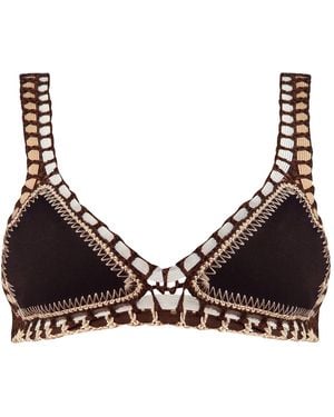 Luxsea Swimwear Bermuda Crochet Bikini Top - Brown