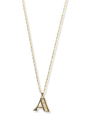 Argento Vivo The Cz Initial Necklace - Metallic