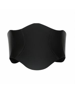 Haute Cuir Thane Leather Corset Belt - Black