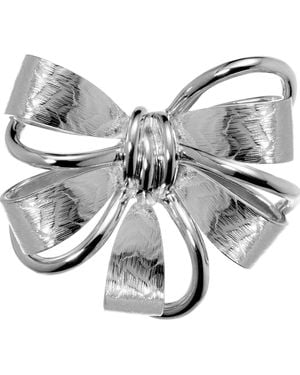 Grosse Platinum Bow Brooch, Series Jahrenstag - Metallic
