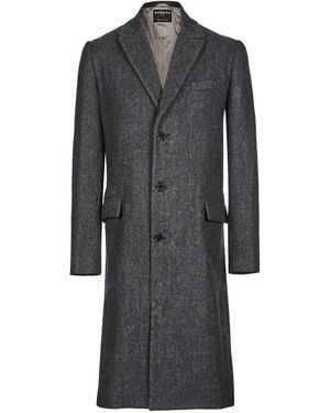 Seren London Single Breasted Wool Coat - Grey