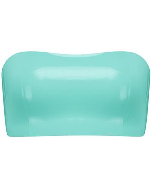 Elissa Poppy Latex Crop Top - Green