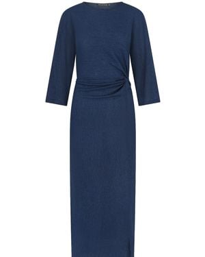 Rave on Trend Knot Detail Summer Maxi Dress - Blue