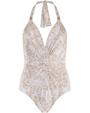 Sophia Alexia Neutrals Sand Pebbles Tahiti Twist Swimsuit - Yellow