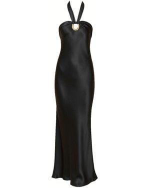 Decolet the label Solene Satin Dress - Black