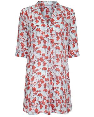 Pinkhouse Mustique Silk Decima Dress Flamboyant Flower - Red