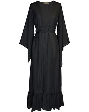 Jennafer Grace Janys Scarf Sleeve Kimono - Black