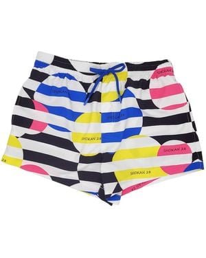 SHOKAN 28 Swim Trunks Geometric Pop - Blue