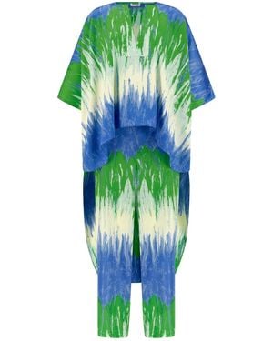Belyed Handcraft Tamara – Chic Relaxed Fit Tunic & Trousers Set By Belyed - Green