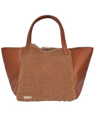 Owen Barry Neutrals Sheepskin Leather Grab Bag Hawes Ginger Tan - Brown
