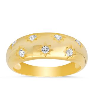 Kylie Harper Celestial Diamond Cz Dome Ring - Metallic