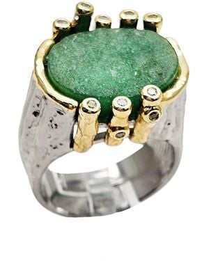 Farra Aventurine Stone Setting Ring - Green
