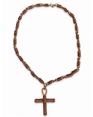 Anatoliacraft Copper Ankh Pendant Necklace - Brown