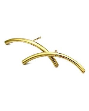 Lala Salama Half Moon Studds - Metallic