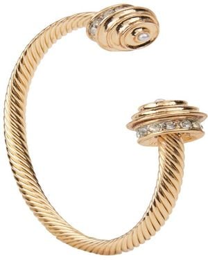 Saachi Barbell Charm Statement Cuff - Metallic