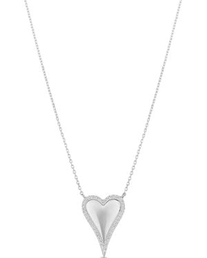 SHYMI Pave Outline Heart Necklace - Metallic
