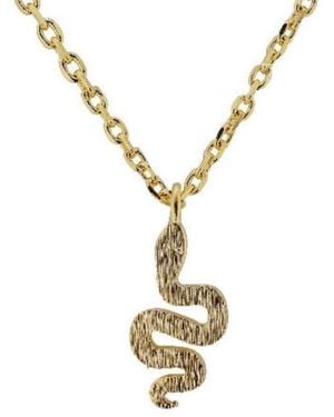 Bermuda Watch Company Annie Apple Rio Sterling Silver, Gold Vermeil Winding Snake Pendant Charm Necklace - Metallic