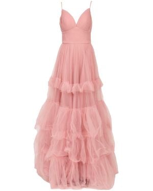 SOHUMAN Carolyn Elegant Midi Dress - Pink