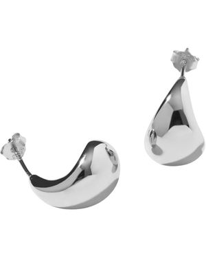 Muru Tear Drop Statement Studs - Metallic