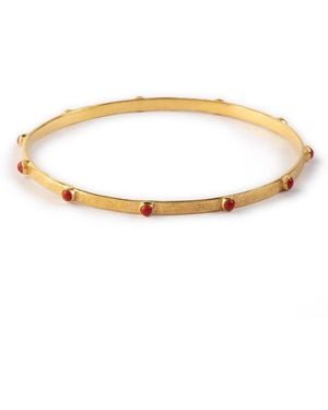 Goddess Charms Root Chakra Bangle - Metallic