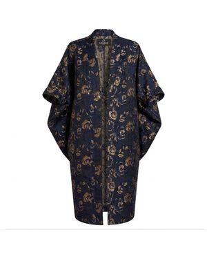 Lioness by Tf Regal Azure Blossom Kimono Jacket - Blue
