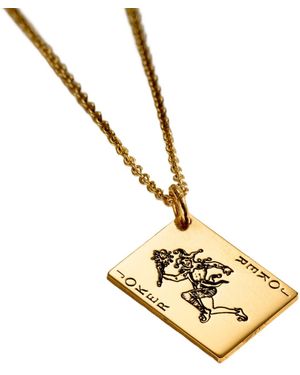 Posh Totty Designs Joker Playing Card Charm Necklace - Metallic