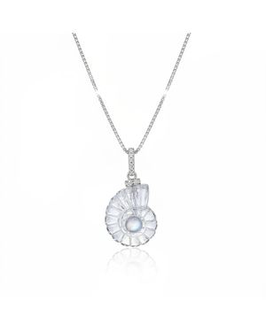 Ormiro Seadream Crystal & Moonstone Conch Shell Pendant - Metallic