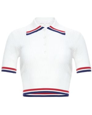 Goldie Byrd Knit Polo - White