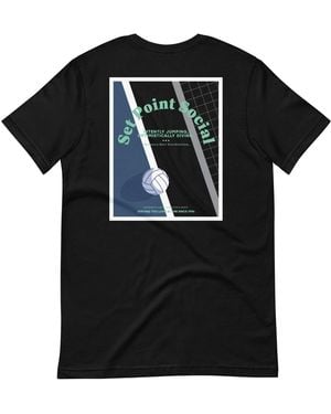 Anchor and Crew Set Point Social Volleyball Club League Organic Cotton T-Shirt - Black