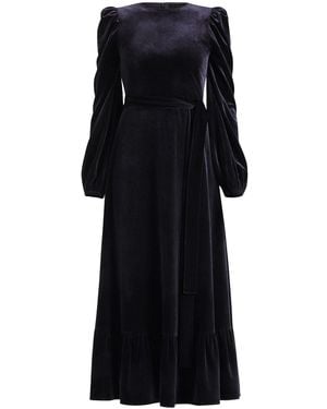 Meem Label Swinton Velvet Dress - Blue