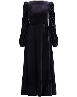 Meem Label Swinton Velvet Dress - Blue