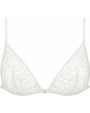 MONIQUE MORIN LINGERIE Moonstruck Triangle Bralette Crystal - White
