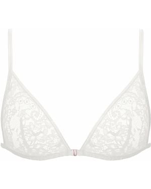 MONIQUE MORIN LINGERIE Moonstruck Triangle Bralette Crystal - White
