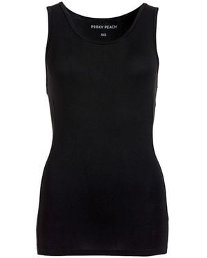Perky Peach Vest Top - Black