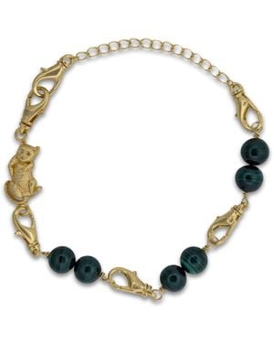Frenvyrn Cat Convertible Malachite Bracelet Bag Charm Medium - Multicolour