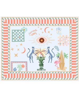 LOVEIST STORE Alegrino Coastal Graphic Sarong Pareo - Blue