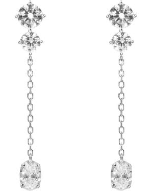 Arte Madrid Gemma Oval Dangle Earrings - White