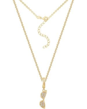 Diamonbliss Marilyn Monroe Sunglasses Necklace - Metallic