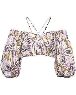 Vasiliki Atelier Isabella Ruched Top Guache Floral - Multicolor