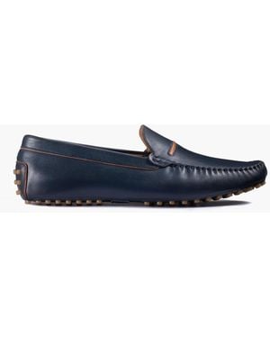 Armos Leather Driving Moccasin - Blue