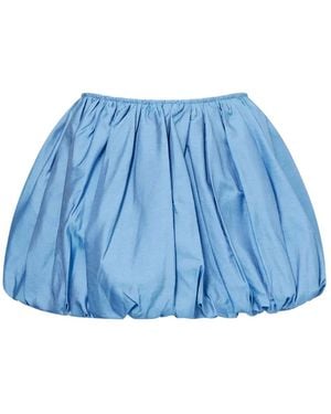 Amy Lynn Claudia Chambray Ultra Puffball Mini Skirt - Blue